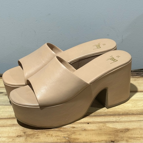 *NEW* BEEK Prinia Platform Heeled Sandals – Eggshell Size 10 – Leather A46 - Picture 5 of 15
